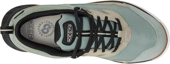 KEEN Hightrail Waterproof Hiking Shoes Women's Shoes Iceberg Green/Abbey Stone : 10 B - Medium, Leather - Image 2