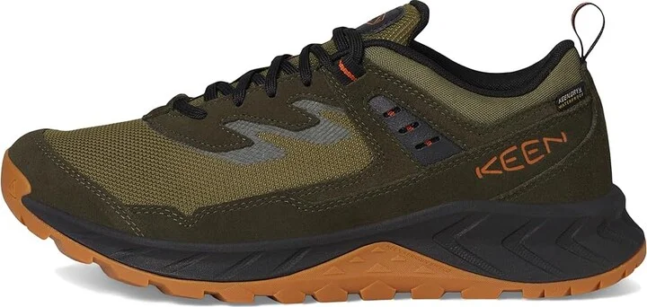 KEEN Hightrail Waterproof Men's Shoes Winter Moss/Gold Flame : 9.5 D - Medium, Leather/Rubber - Image 6