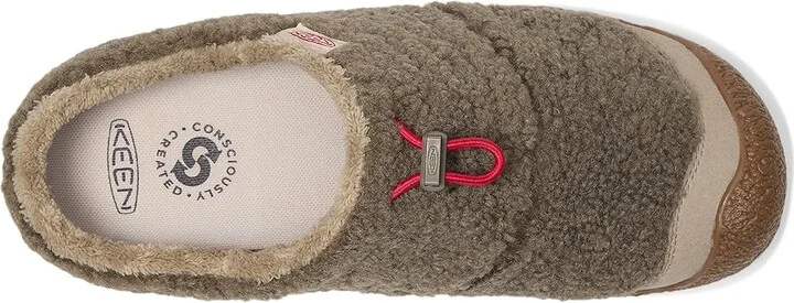 KEEN Howser III Slide Women's Shoes Brindle/Brindle Sherpa Fleece : 9 B - Medium, Leather - Image 2