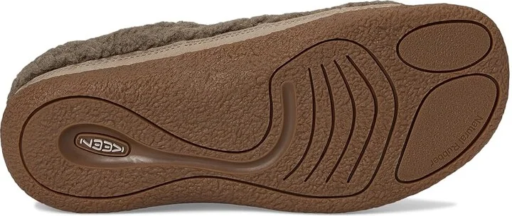 KEEN Howser III Slide Women's Shoes Brindle/Brindle Sherpa Fleece : 9 B - Medium, Leather - Image 3