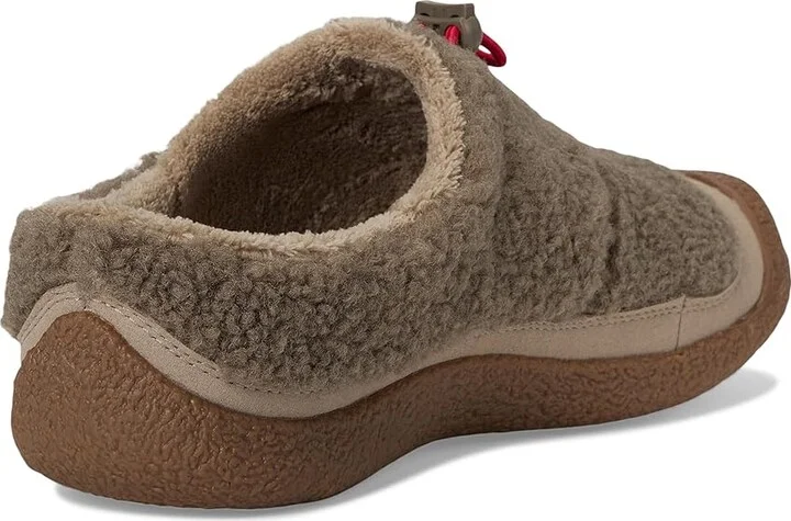 KEEN Howser III Slide Women's Shoes Brindle/Brindle Sherpa Fleece : 9 B - Medium, Leather - Image 4