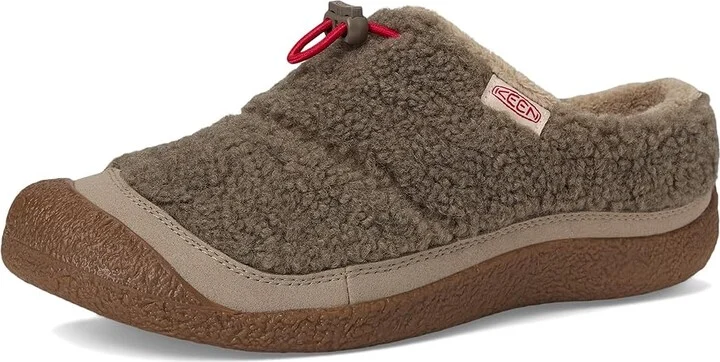 KEEN Howser III Slide Women's Shoes Brindle/Brindle Sherpa Fleece : 9 B - Medium, Leather - Image 5