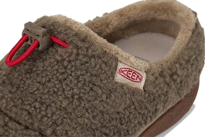 KEEN Howser III Slide Women's Shoes Brindle/Brindle Sherpa Fleece : 9 B - Medium, Leather - Image 7