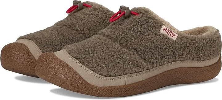 KEEN Howser III Slide Women's Shoes Brindle/Brindle Sherpa Fleece : 9 B - Medium, Leather