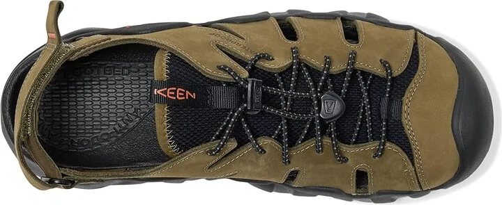 KEEN Hyperport Fisherman Leather Men's Shoes Dark Olive/Black : 9.5 D - Medium - Image 2