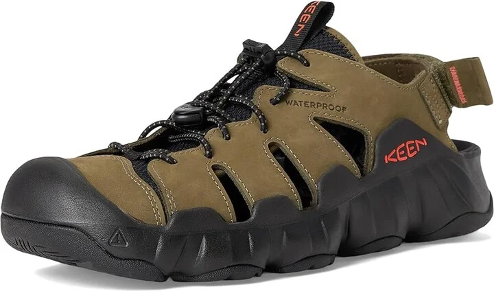 KEEN Hyperport Fisherman Leather Men's Shoes Dark Olive/Black : 9.5 D - Medium - Image 5
