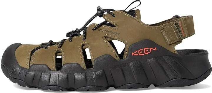 KEEN Hyperport Fisherman Leather Men's Shoes Dark Olive/Black : 9.5 D - Medium - Image 6