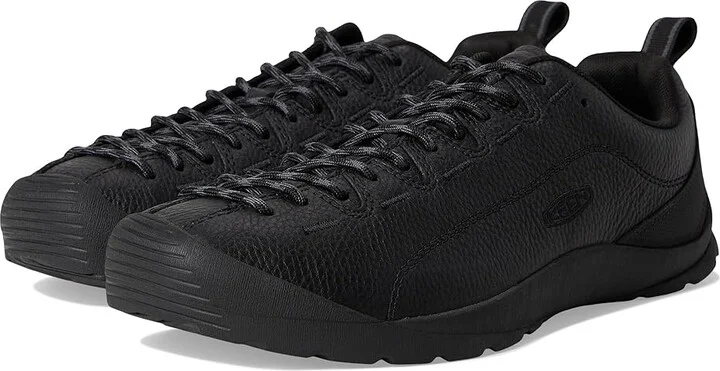 KEEN Jasper Men's Lace up casual Shoes Black Smooth Leather : 9.5 D - Medium, Suede