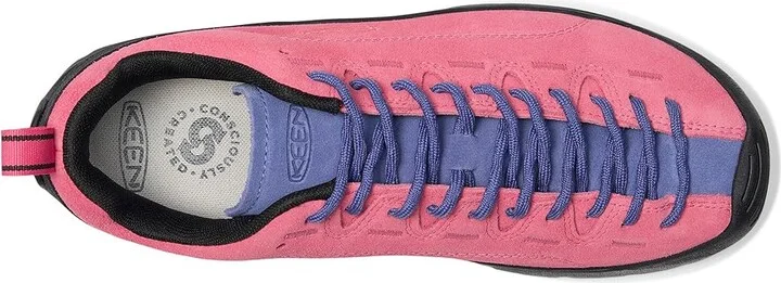 KEEN Jasper Women's Lace up casual Shoes Pink Lemonade/Skipper Blue : 8 B - Medium, Leather/Suede - Image 2