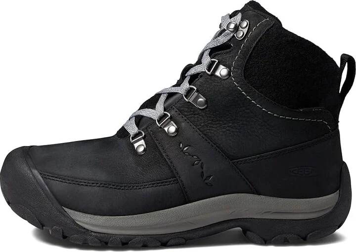 KEEN Kaci III Winter Mid Waterproof Women's Waterproof Boots Black/Steel Grey : 9.5 B - Medium, Leather/Textile - Image 6