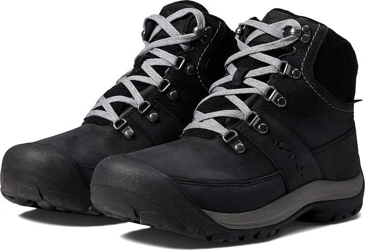 KEEN Kaci III Winter Mid Waterproof Women's Waterproof Boots Black/Steel Grey : 9.5 B - Medium, Leather/Textile