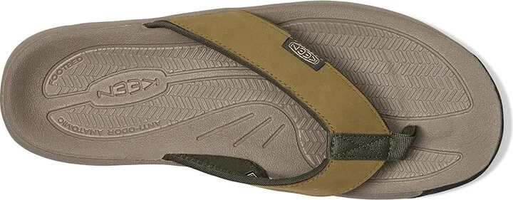 KEEN Kona Flip TG Men's Shoes Martini Olive/Forest Night : 8.5 D - Medium, Leather/Synthetic - Image 2