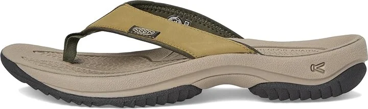 KEEN Kona Flip TG Men's Shoes Martini Olive/Forest Night : 8.5 D - Medium, Leather/Synthetic - Image 6