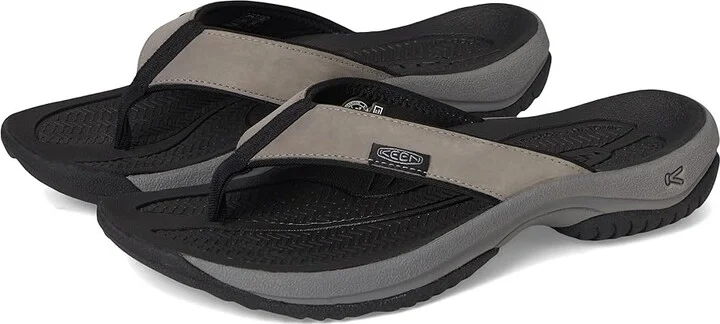 KEEN Kona Flip TG Men's Shoes Steel Grey/Black : 11 D - Medium, Leather/Synthetic