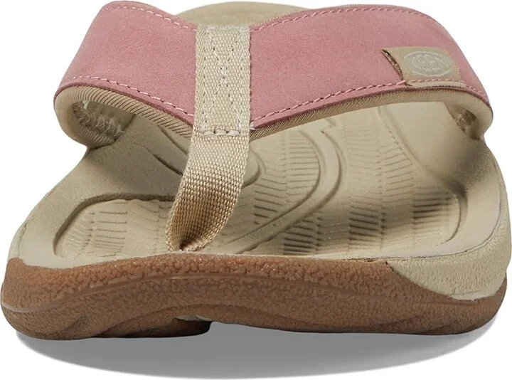 KEEN Kona Flip TG Women's Shoes Nostalgia Rose/Plaza Taupe : 7 B - Medium, Leather - Image 2