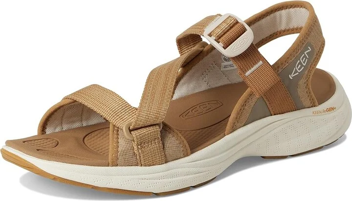 KEEN Leiki Open-Toe Sandals Women's Shoes Chipmunk/Birch : 9.5 B - Medium, Synthetic - Image 5