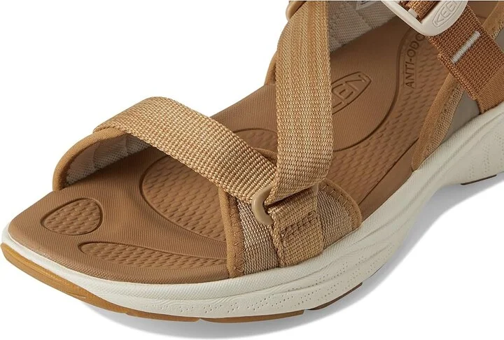 KEEN Leiki Open-Toe Sandals Women's Shoes Chipmunk/Birch : 9.5 B - Medium, Synthetic - Image 7