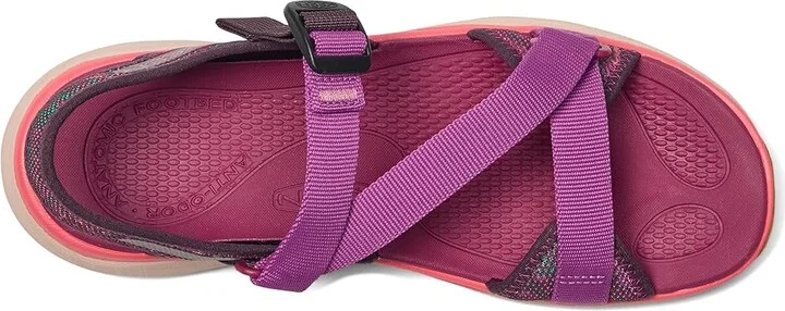 KEEN Leiki Open-Toe Sandals Women's Shoes Plum Perfect/Dubarry : 7 B - Medium, Synthetic - Image 2
