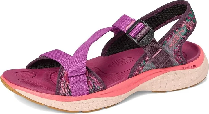 KEEN Leiki Open-Toe Sandals Women's Shoes Plum Perfect/Dubarry : 7 B - Medium, Synthetic - Image 5