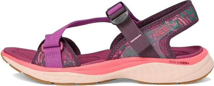 KEEN Leiki Open-Toe Sandals Women's Shoes Plum Perfect/Dubarry : 7 B - Medium, Synthetic - Image 6