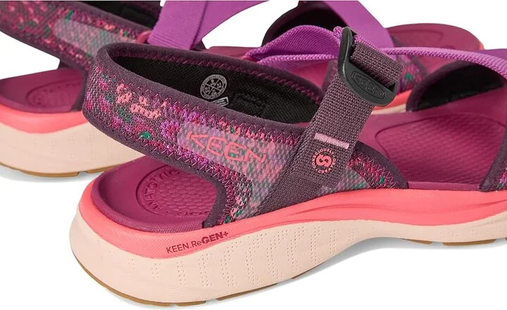 KEEN Leiki Open-Toe Sandals Women's Shoes Plum Perfect/Dubarry : 7 B - Medium, Synthetic - Image 7