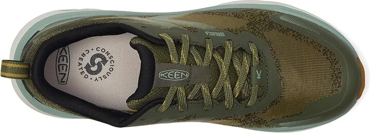 KEEN Leiki Waterproof Hiking Shoes Women's Climbing Shoes Winter Moss/Granite Green : 6.5 B - Medium, Leather - Image 2
