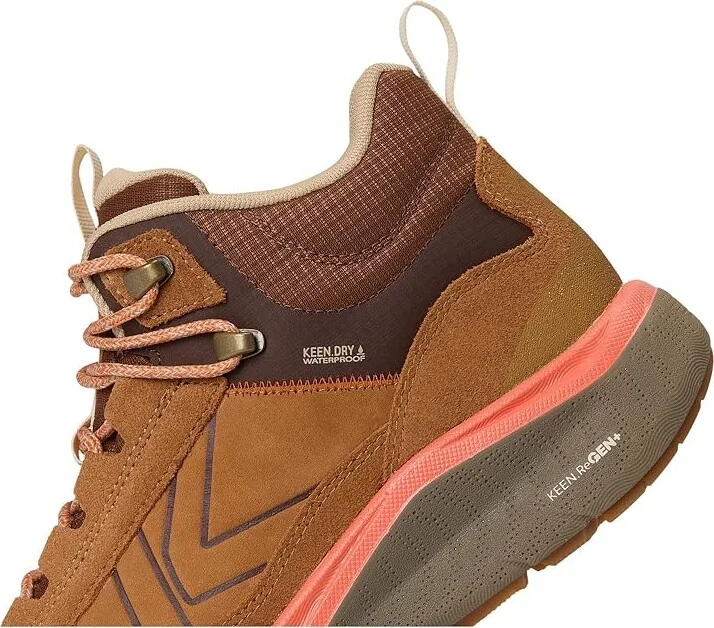 KEEN Leiki Waterproof Leather Hiking Boots Women's Hiking Boots Chipmunk/Bison : 12 B - Medium - Image 7