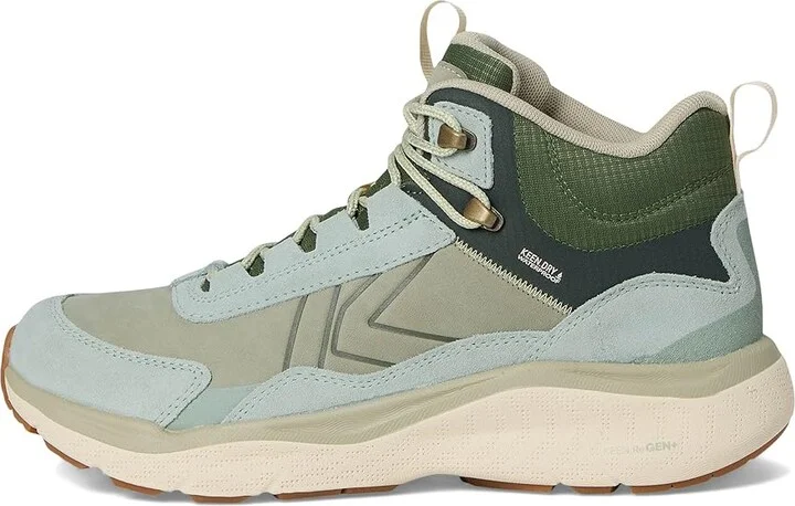 KEEN Leiki Waterproof Leather Hiking Boots Women's Hiking Boots Iceberg Green/Bronze Green : 12 B - Medium - Image 6