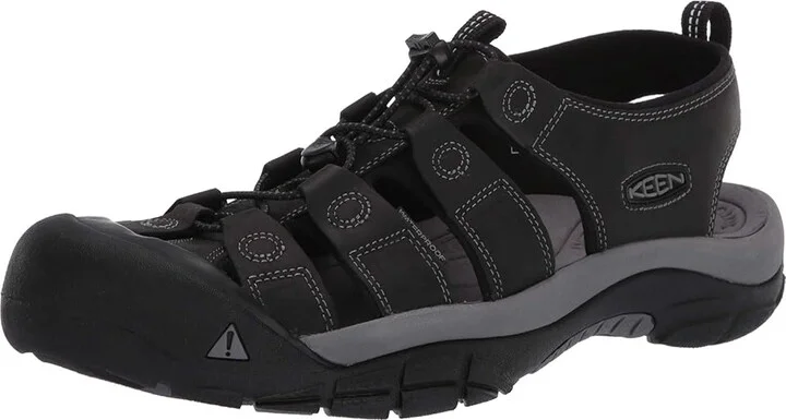 KEEN Newport Men's Shoes Black/Steel Grey : 9.5 D - Medium, Leather - Image 2