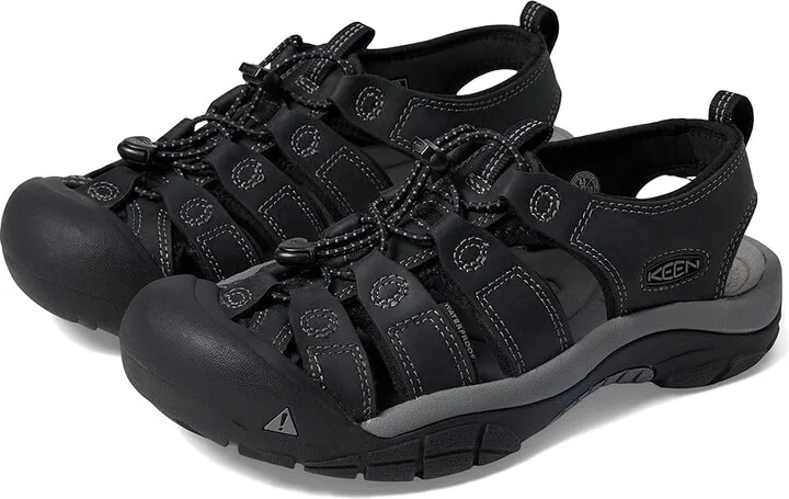 KEEN Newport Men's Shoes Black/Steel Grey : 9.5 D - Medium, Leather