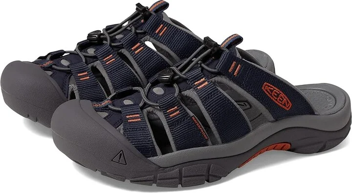 KEEN Newport Slide Men's Shoes Sky Captain/Bombay Brown : 9.5 D - Medium, Leather