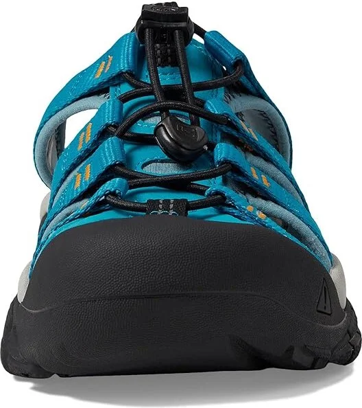 KEEN Newport Slide Women's Shoes Fjord Blue/Iceland Poppy : 7.5 B - Medium, Leather - Image 2