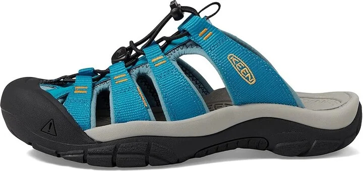 KEEN Newport Slide Women's Shoes Fjord Blue/Iceland Poppy : 7.5 B - Medium, Leather - Image 5