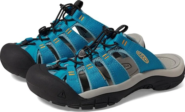 KEEN Newport Slide Women's Shoes Fjord Blue/Iceland Poppy : 7.5 B - Medium, Leather