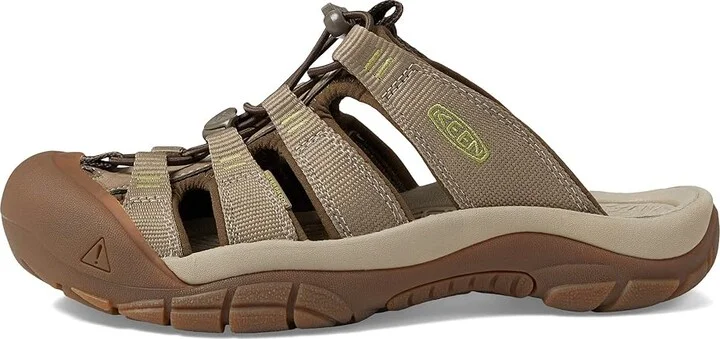 KEEN Newport Slide Women's Shoes Timberwolf/Tarragon : 8.5 B - Medium, Leather - Image 5