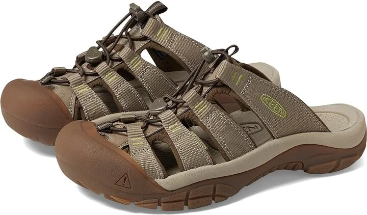 KEEN Newport Slide Women's Shoes Timberwolf/Tarragon : 8.5 B - Medium, Leather