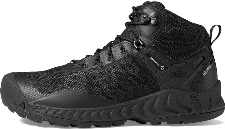KEEN Nxis Evo Mid WP Men's Shoes Triple Black : 9.5 D - Medium, Synthetic/Textile - Image 6