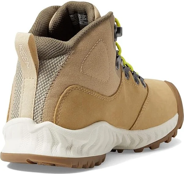 KEEN NXIS Explorer Mid Waterproof Women's Shoes Safari/Birch : 6.5 B - Medium, Leather/Textile - Image 4