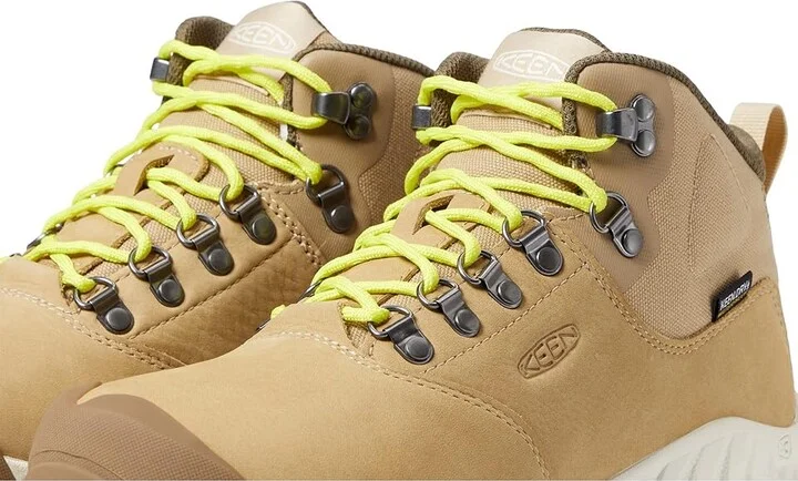KEEN NXIS Explorer Mid Waterproof Women's Shoes Safari/Birch : 6.5 B - Medium, Leather/Textile - Image 5