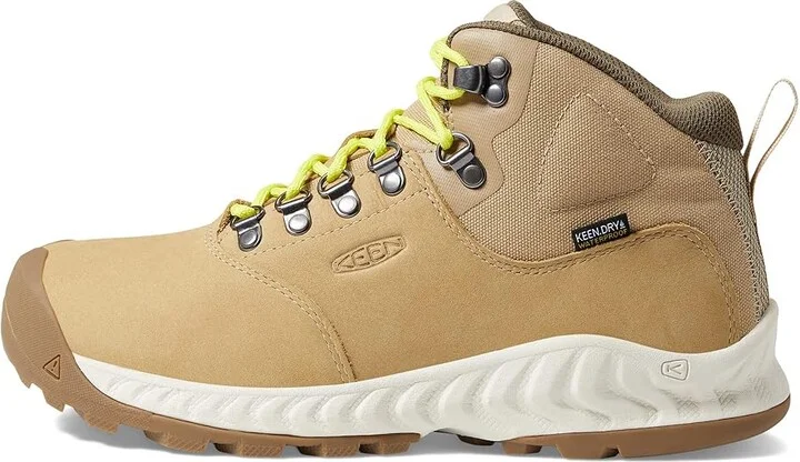 KEEN NXIS Explorer Mid Waterproof Women's Shoes Safari/Birch : 6.5 B - Medium, Leather/Textile - Image 6