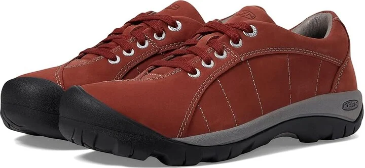 KEEN Presidio Women's Lace up casual Shoes Fired Brick : 9.5 B - Medium, Leather