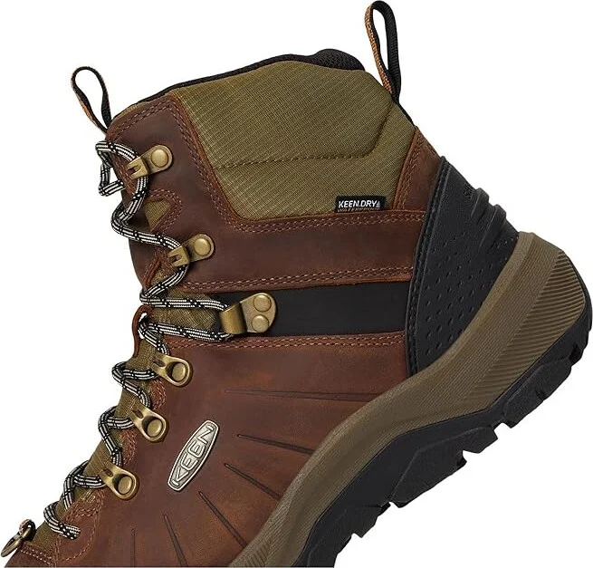 KEEN Revel 4 Mid Height Polar Insulated Waterproof Men's Shoes Bison/Orange Pepper : 10.5 D - Medium, Textile/Leather - Image 7