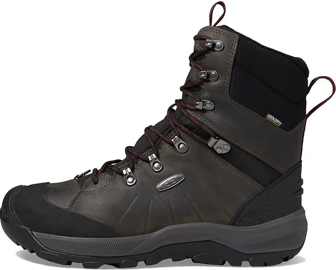 KEEN Revel IV High Polar Men's Shoes Magnet/Red Carpet : 9.5 D - Medium, Textile/Leather - Image 6