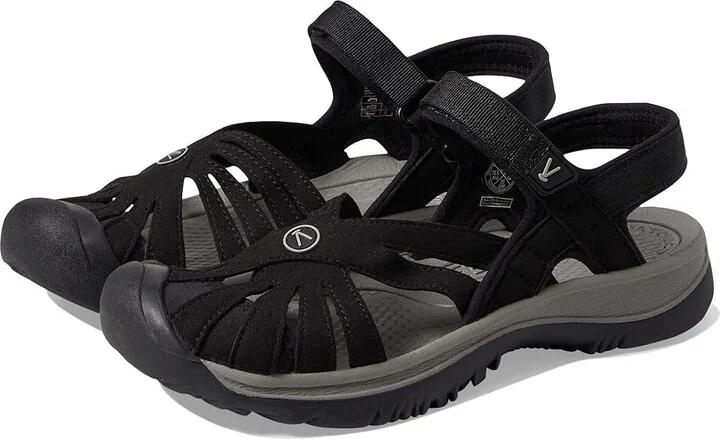 KEEN Rose Sandal Women's Shoes Black/Neutral Gray : 9.5 B - Medium, Textile