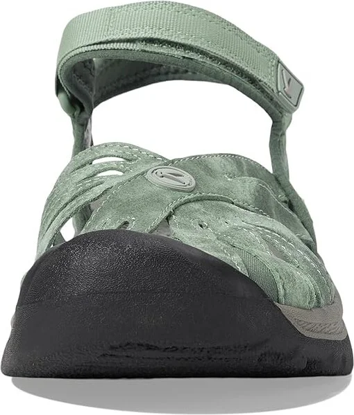 KEEN Rose Sandal Women's Shoes Granite Green/Drizzle : 5 B - Medium, Textile - Image 2