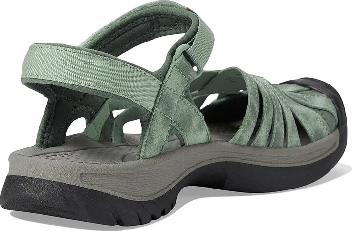 KEEN Rose Sandal Women's Shoes Granite Green/Drizzle : 5 B - Medium, Textile - Image 4
