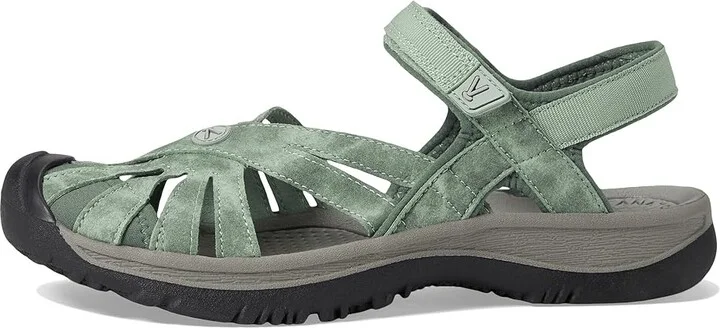 KEEN Rose Sandal Women's Shoes Granite Green/Drizzle : 5 B - Medium, Textile - Image 5