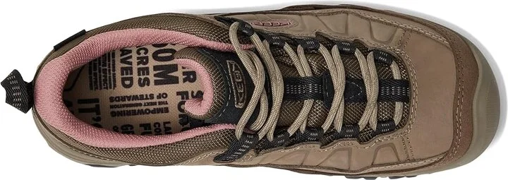 KEEN Targhee 4 Low Height Durable Comfortable Waterproof Women's Climbing Shoes Brindle/Nostalgia Rose : 10 B - Medium, Rubber/Synthetic - Image 2