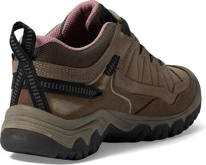 KEEN Targhee 4 Low Height Durable Comfortable Waterproof Women's Climbing Shoes Brindle/Nostalgia Rose : 10 B - Medium, Rubber/Synthetic - Image 4