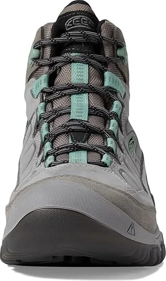 KEEN Targhee 4 Mid Height Durable Comfortable Waterproof Women's Climbing Shoes Alloy/Granite Green : 9.5 B - Medium, Leather - Image 3